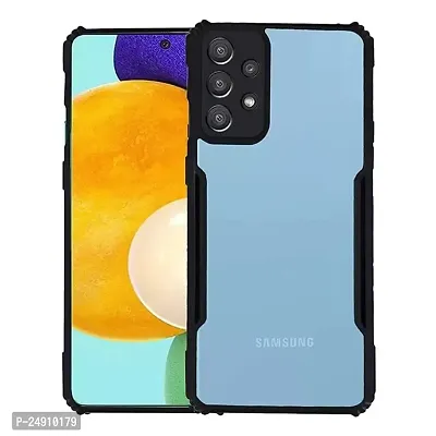 Imperium Samsung Galaxy A52s 5G Shockproof Bumper Crystal Clear Back Cover | 360 Degree Protection TPU+PC | Camera Protection | Acrylic Transparent Back Cover for Samsung Galaxy A52s 5G- Black.-thumb0