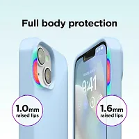 Imperium Silicone Back Case for Apple iPhone 13 |Liquid Silicone| Thin, Slim, Soft Rubber Gel Case | Raised Bezels for Extra Protection of Camera  Screen (Light Blue).-thumb3