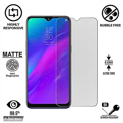 Imperium Frosted Matte Finish (Anti -Scratch) Tempered Glass Screen Protector for Realme 3  Realme 3i-thumb2