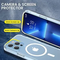 Imperium Clear [Wireless Charging Compatible], [Strong Magnet] [Non-Yellowing] [Military Grade Protection] Magnetic Slim Thin Bumper Phone Cover Compatible for Apple iPhone 13 Pro Max-thumb4