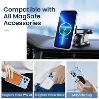 Imperium Clear [Wireless Charging Compatible], [Strong Magnet] [Non-Yellowing] [Military Grade Protection] Magnetic Slim Thin Bumper Phone Cover Compatible for Apple iPhone 13 Pro Max-thumb2