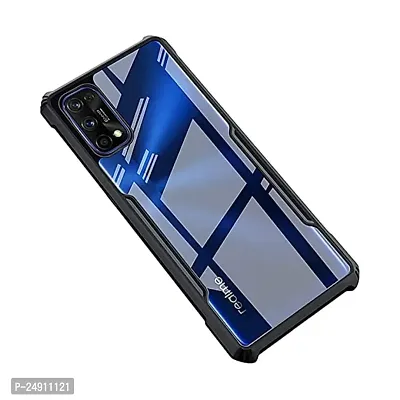 Imperium Realme 7 Pro Shockproof Bumper Crystal Clear Back Cover | 360 Degree Protection TPU+PC | Camera Protection | Acrylic Transparent Back Cover for Realme Pro - Black.-thumb0