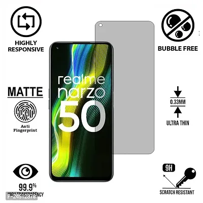 Imperium Frosted Matte Finish (Anti-Scratch) Tempered Glass Screen Protector for Realme Narzo 50-thumb2