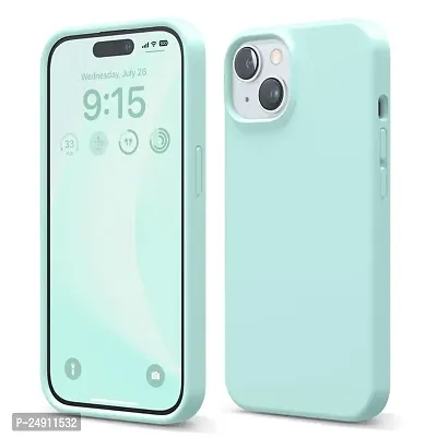 Imperium Silicone Back Case for Apple iPhone 15 |Liquid Silicone| Thin, Slim, Soft Rubber Gel Case | Raised Bezels for Extra Protection of Camera  Screen (Aqua).