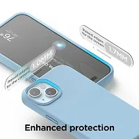 Imperium Silicone Back Case for Apple iPhone 15 |Liquid Silicone| Thin, Slim, Soft Rubber Gel Case | Raised Bezels for Extra Protection of Camera  Screen (Bue).-thumb3