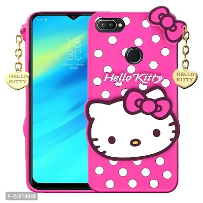 Imperium 3D Hello Kitty Soft Rubber-Silicon Back Cover for Realme 2 Pro