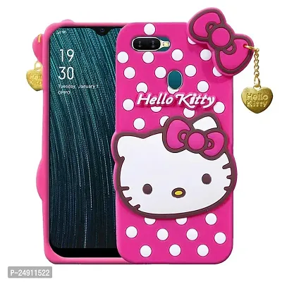 Imperium 3D Hello Kitty Soft Rubber-Silicon Back Cover for Oppo A5s-thumb0