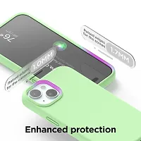 Imperium Silicone Back Case for Apple iPhone 15 |Liquid Silicone| Thin, Slim, Soft Rubber Gel Case | Raised Bezels for Extra Protection of Camera  Screen (Light Green).-thumb3