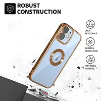 Imperium Clear Back Case for Apple iPhone 12 [Never Yellow] Luxury Electroplating Protective Slim Thin Cover with Camera Lens Protector Design Compatible for Apple iPhone 12 - Gold.-thumb4