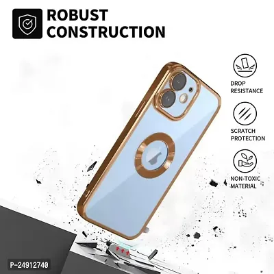 Imperium Clear Back Case for Apple iPhone 12 [Never Yellow] Luxury Electroplating Protective Slim Thin Cover with Camera Lens Protector Design Compatible for Apple iPhone 12 - Gold.-thumb5