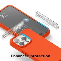 Imperium Silicone Back Case for Apple iPhone 15 Pro Max |Liquid Silicone| Thin, Slim, Soft Rubber Gel Case | Raised Bezels for Extra Protection of Camera  Screen (Orange).-thumb3