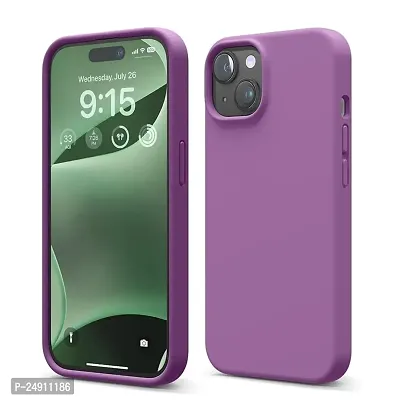 Imperium Silicone Back Case for Apple iPhone 15 |Liquid Silicone| Thin, Slim, Soft Rubber Gel Case | Raised Bezels for Extra Protection of Camera  Screen (Violet).