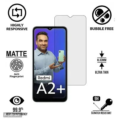 Imperium Frosted Matte Finish (Anti-Scratch) Tempered Glass Screen Protector for Redmi A2 Plus.-thumb2