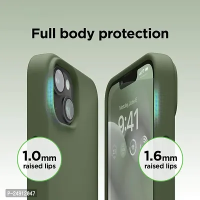 Imperium Silicone Back Case for Apple iPhone 13 |Liquid Silicone| Thin, Slim, Soft Rubber Gel Case | Raised Bezels for Extra Protection of Camera  Screen (Khaki Green).-thumb4