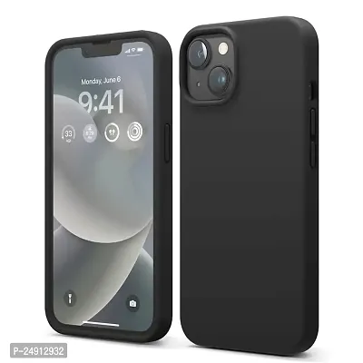 Imperium Silicone Back Case for Apple iPhone 13 |Liquid Silicone| Thin, Slim, Soft Rubber Gel Case | Raised Bezels for Extra Protection of Camera  Screen (Black).-thumb0