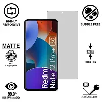 Imperium Frosted Matte Finish (Anti-Scratch) Tempered Glass Screen Protector for Redmi Note 12 Pro Plus 5G.-thumb1