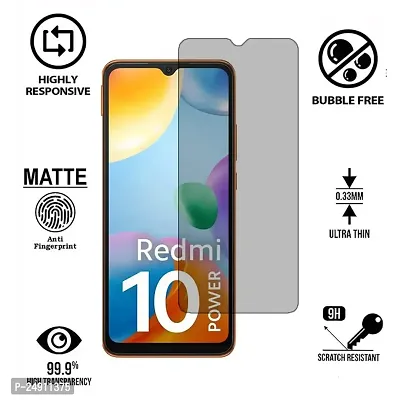 Imperium Frosted Matte Finish (Anti-Scratch) Tempered Glass Screen Protector for Redmi 10 Power.-thumb2