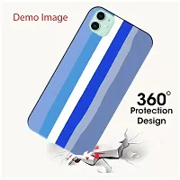 Imperium Ultra Slim Soft Silicon Anti-Slip Shockproof Protective Rainbow Pattern Cover for Apple iPhone 13 (Blue)-thumb2