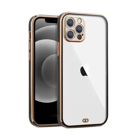 Imperium Chrome Plated Transparent Silicone Back Cover for Apple iPhone 12 Pro.