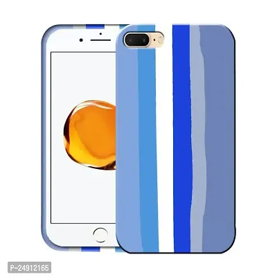 Imperium Ultra Slim Soft Silicon Anti-Slip Shockproof Protective Rainbow Pattern Cover for Apple iPhone 7 Plus (Blue)
