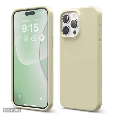 Imperium Silicone Back Case for Apple iPhone 15 Pro Max |Liquid Silicone| Thin, Slim, Soft Rubber Gel Case | Raised Bezels for Extra Protection of Camera  Screen (Ash-Grey).