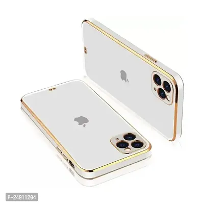 Imperium Chrome Plated Transparent Silicone Back Cover for Apple iPhone 11 Pro Max (White).-thumb0
