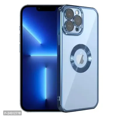 Imperium Clear Back Case for Apple iPhone 13 Pro [Never Yellow] Luxury Electroplating Protective Slim Thin Cover with Camera Lens Protector Design Compatible for Apple iPhone 13 Pro - Blue.