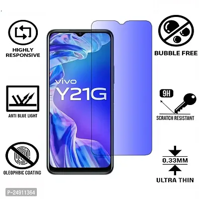 Imperium Anti Blue Light (Blue Light Resistant to Protect your Eyes) Tempered Glass Screen Protector for Vivo Y21G-thumb2