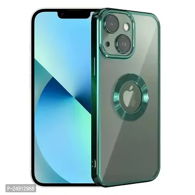 Imperium Clear Back Case for Apple iPhone 13 [Never Yellow] Luxury Electroplating Protective Slim Thin Cover with Camera Lens Protector Design Compatible for Apple iPhone 13 - Green.-thumb0