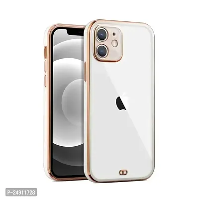 Imperium Chrome Plated Transparent Silicone Back Cover for Apple iPhone 12 Mini (White).
