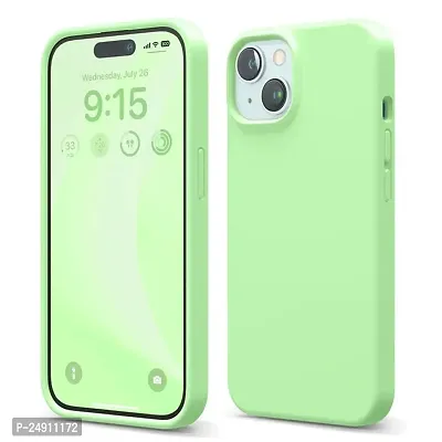 Imperium Silicone Back Case for Apple iPhone 15 Plus |Liquid Silicone| Thin, Slim, Soft Rubber Gel Case | Raised Bezels for Extra Protection of Camera  Screen (Light Green).-thumb0