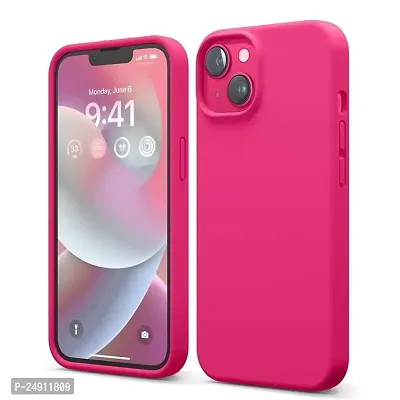 Imperium Silicone Back Case for Apple iPhone 13 |Liquid Silicone| Thin, Slim, Soft Rubber Gel Case | Raised Bezels for Extra Protection of Camera  Screen (Pink).