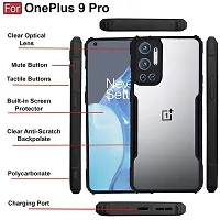 Imperium OnePlus 9 Pro Shockproof Bumper Crystal Clear Back Cover | 360 Degree Protection TPU+PC | Camera Protection | Acrylic Transparent Back Cover for OnePlus 9 Pro (Black)-thumb2