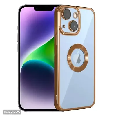 Imperium Clear Back Case for Apple iPhone 14 Plus [Never Yellow] Luxury Electroplating Protective Slim Thin Cover with Camera Lens Protector Design Compatible for Apple iPhone 14 Plus - Gold.-thumb0