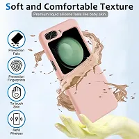 Imperium for Samsung Galaxy Z Flip 5 5G Phone Case |Liquid Silicone| Thin, Slim, Soft Rubber Gel Case | Raised Bezels for Extra Protection of Camera  Screen (Sand Pink).-thumb2