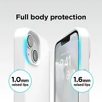 Imperium Silicone Back Case for Apple iPhone 13 |Liquid Silicone| Thin, Slim, Soft Rubber Gel Case | Raised Bezels for Extra Protection of Camera  Screen (White).-thumb3