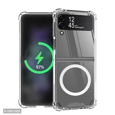 Imperium Magnetic Wireless Charging Back Cover for Samsung Galaxy Z Flip 3 5G | Military-Grade Protection | Hard Back  Soft Bumper | Raised Bezels for Extra Protection of Camera  Screen (Clear).