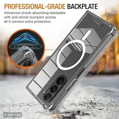 Imperium Magnetic Wireless Charging compatible Case for Samsung Galaxy Z Fold 5 5G | MilitaryGrade Protection | Hard Back  Soft Bumper | Raised Bezels for Extra Protection of Camera  Screen (Clear).-thumb4