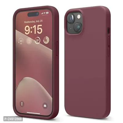 Imperium Silicone Back Case for Apple iPhone 15 Plus |Liquid Silicone| Thin, Slim, Soft Rubber Gel Case | Raised Bezels for Extra Protection of Camera  Screen (Burgandy).