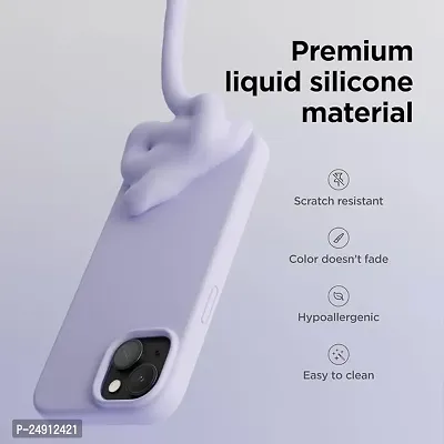 Imperium Silicone Back Case for Apple iPhone 15 Plus |Liquid Silicone| Thin, Slim, Soft Rubber Gel Case | Raised Bezels for Extra Protection of Camera  Screen (Lavender).-thumb2