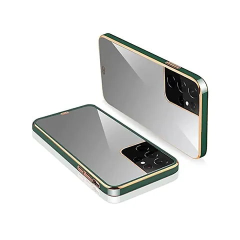 Imperium Chrome Plated Transparent Silicone Back Cover for Samsung Galaxy S21 Ultra