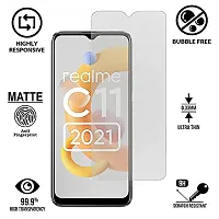 Imperium Frosted Matte Finish (Anti -Scratch) Tempered Glass Screen Protector for Realme C11  Realme C11 2021-thumb1