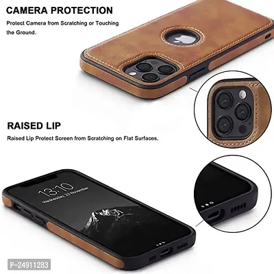 Imperium Leatherette Back Case for Apple iPhone 13 Pro (with Logo Cut) Compatible for Apple iPhone 13 Pro - Brown-thumb4