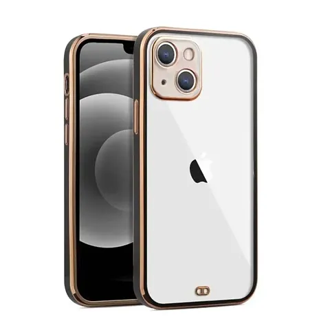 Imperium Chrome Plated Transparent Silicone Back Cover for Apple iPhone 13 Mini.