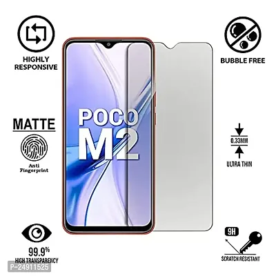 Imperium Frosted Matte Finish (Anti -Scratch) Tempered Glass Screen Protector compatible for POCO M2  M2 Reloaded-thumb2