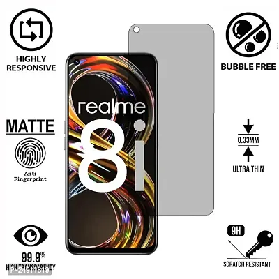 Imperium Frosted Matte Finish (Anti-Scratch) Tempered Glass Screen Protector for Realme 8i-thumb2