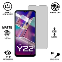 Imperium Frosted Matte Finish (Anti -Scratch) Tempered Glass Screen Protector for Vivo Y22-thumb1