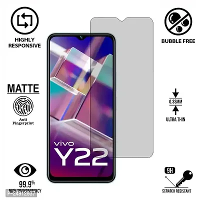 Imperium Frosted Matte Finish (Anti -Scratch) Tempered Glass Screen Protector for Vivo Y22-thumb2