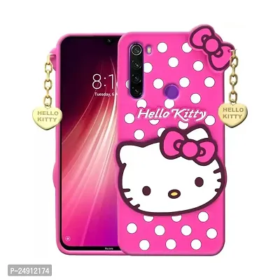 Imperium 3D Hello Kitty Soft Rubber-Silicon Back Cover for Redmi Note 8-thumb0