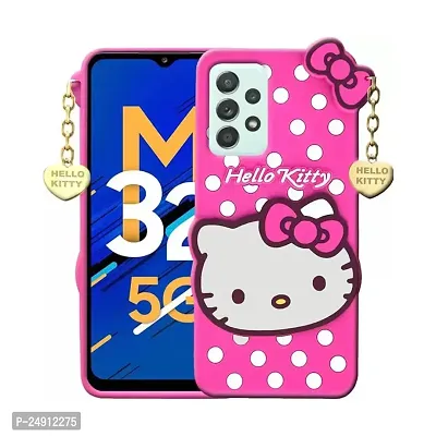 Imperium 3D Hello Kitty Soft Rubber-Silicon Back Cover for Samsung Galaxy M32 5G